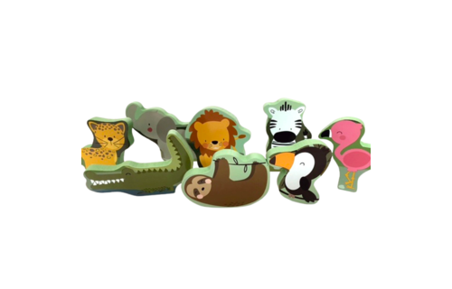 Houten Puzzel Jungle - per stuk - Educatief Speelgoed