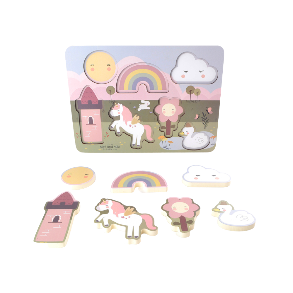 Houten Puzzel Unicorn - per stuk - Educatief Speelgoed