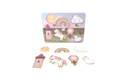 Houten Puzzel Unicorn - per stuk - Educatief Speelgoed
