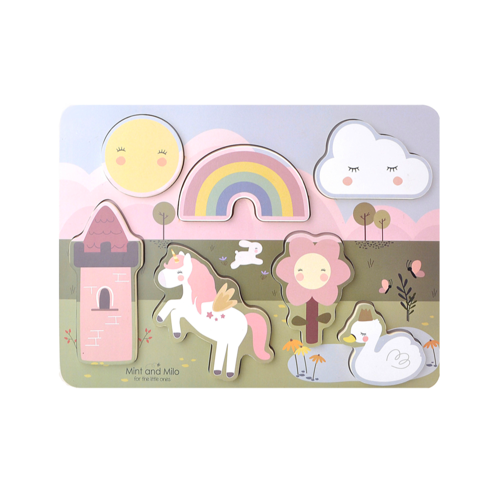 Houten Puzzel Unicorn - per stuk - Educatief Speelgoed
