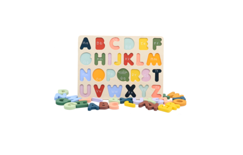 Houten Puzzel Alfabet - per stuk - Educatief Speelgoed