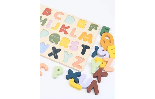 Houten Puzzel Alfabet - per stuk - Educatief Speelgoed