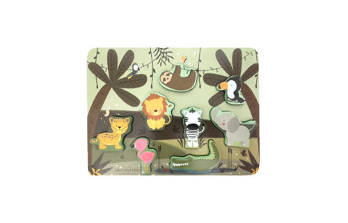 Houten Puzzel Jungle - per stuk - Educatief Speelgoed