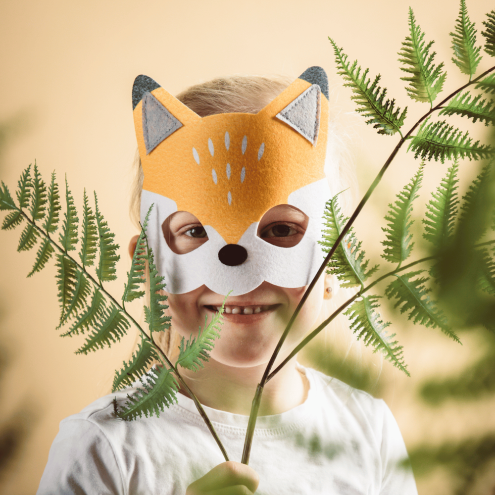 Vos Masker (Vilt) - per stuk - Dierenmasker