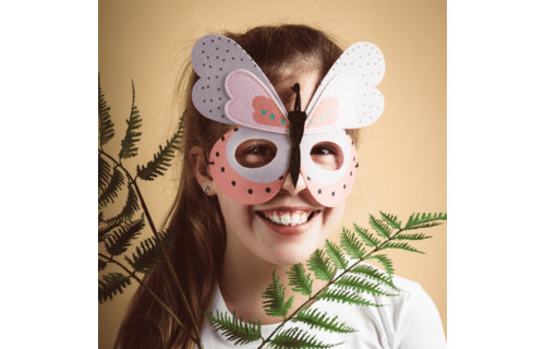 Vlinder Masker (Vilt) - per stuk - Dierenmasker