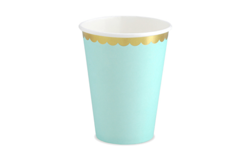 Bekers Mint & Goud - 6 stuks