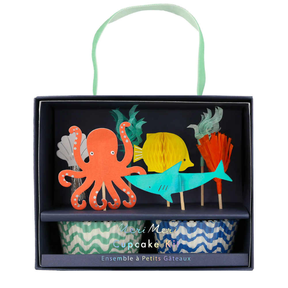 Under the Sea Cupcakes Set - 24 stuks - Octopus en Haai