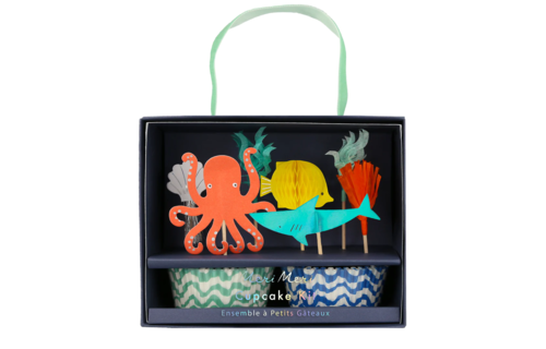 Under the Sea Cupcakes Set - 24 stuks - Octopus en Haai