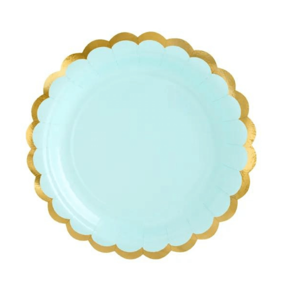 Bordjes Mint & Goud - 6 stuks - 18 cm