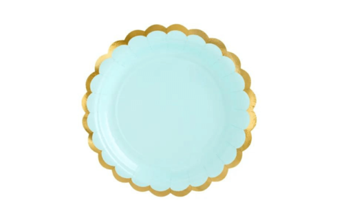 Bordjes Mint & Goud - 6 stuks - 18 cm