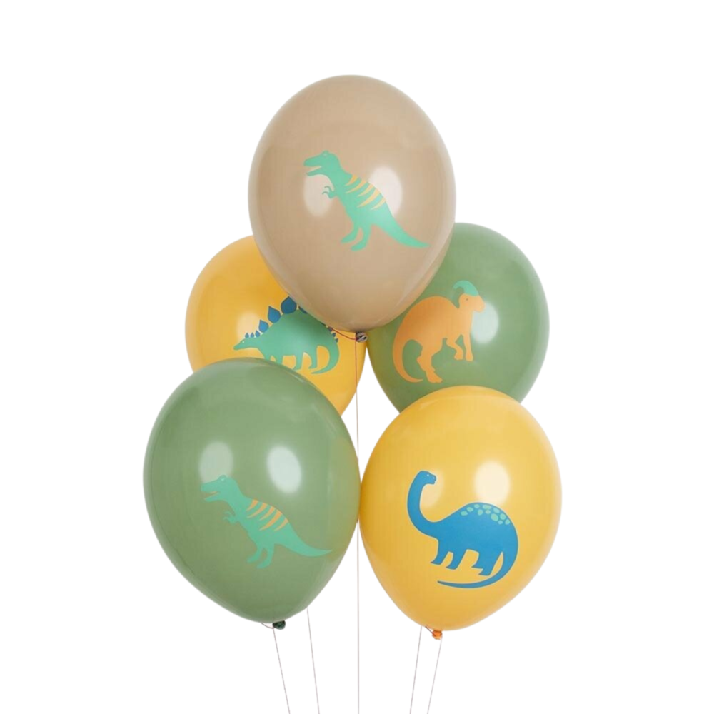 Jurassic Dino's Ballonnen - 5 stuks - Dinosaurus feestartikelen