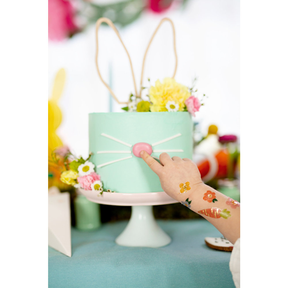 Taarttopper Konijnenoortjes - per stuk - Houten taarttoppers