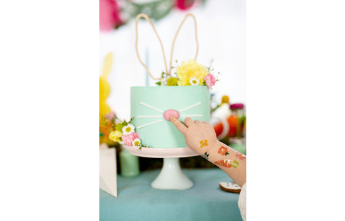 Taarttopper Konijnenoortjes - per stuk - Houten taarttoppers