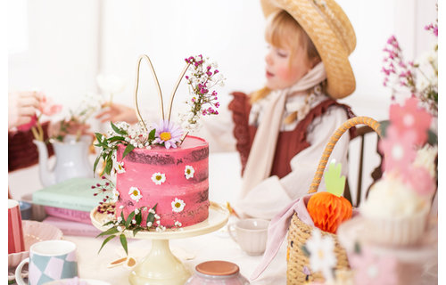 Taarttopper Konijnenoortjes - per stuk - Houten taarttoppers