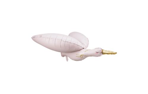 Roze Ooievaar Folieballon (Supershape) - per stuk - Baby Collectie