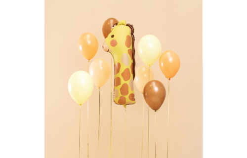 Giraffe XL Cijfer 1 Folieballon - per stuk - 90 cm - Dieren Ballonnen