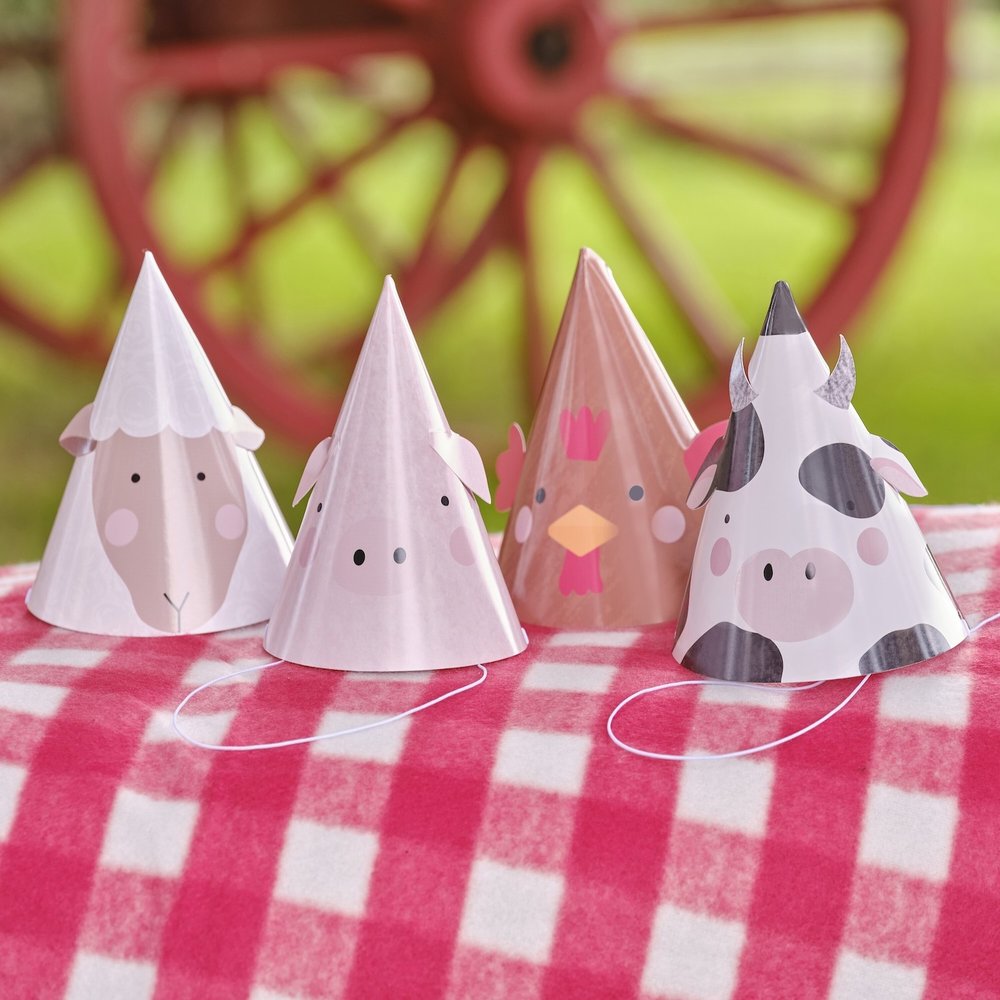 Farm Friends Hoedjes - 8 stuks - Boerderijdieren