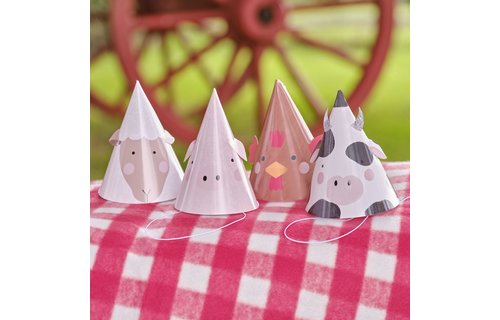 Farm Friends Hoedjes - 8 stuks - Boerderijdieren