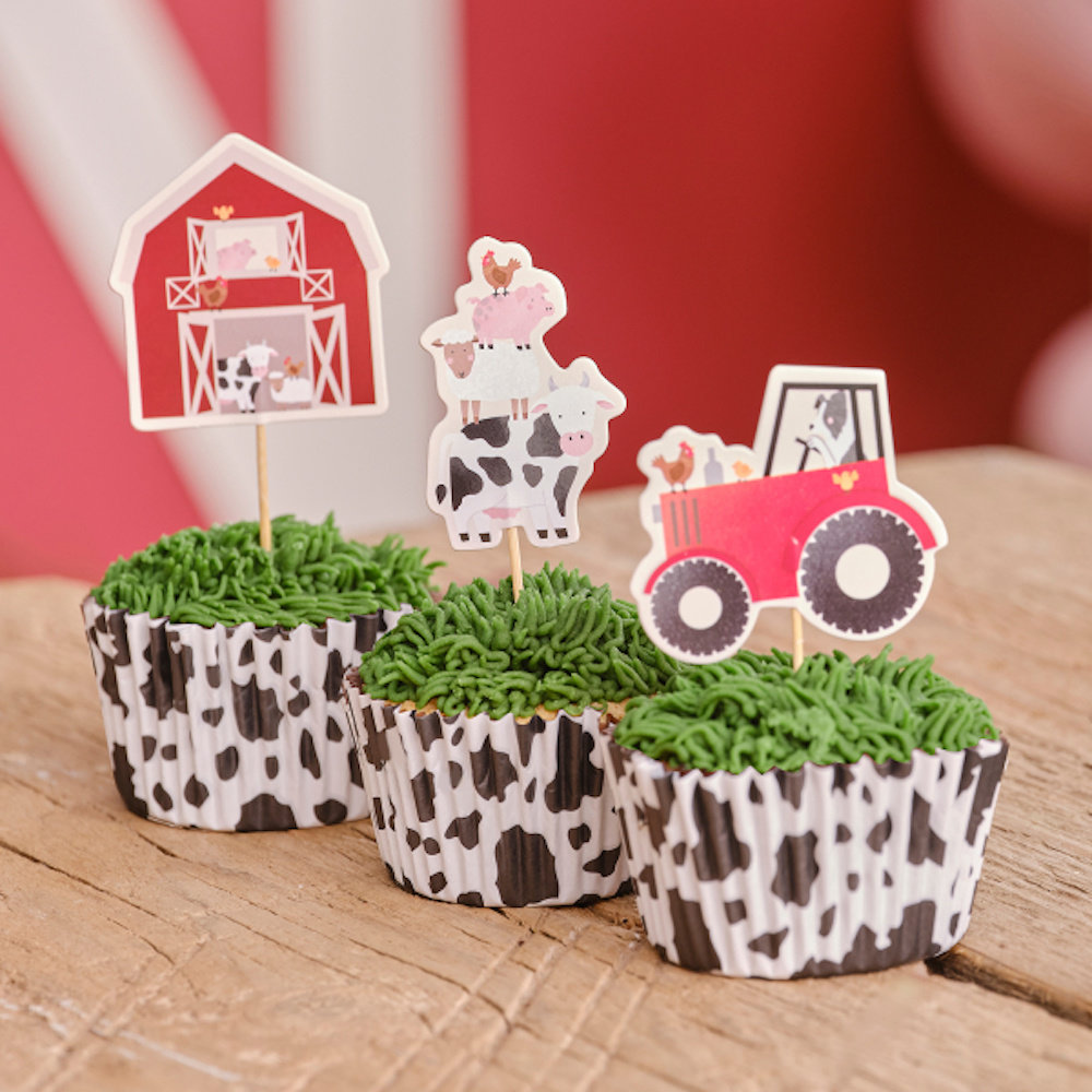 Farm Friends Cupcake Toppers - 12 stuks - Boerderijdieren