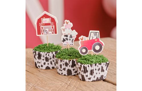 Farm Friends Cupcake Toppers - 12 stuks - Boerderijdieren