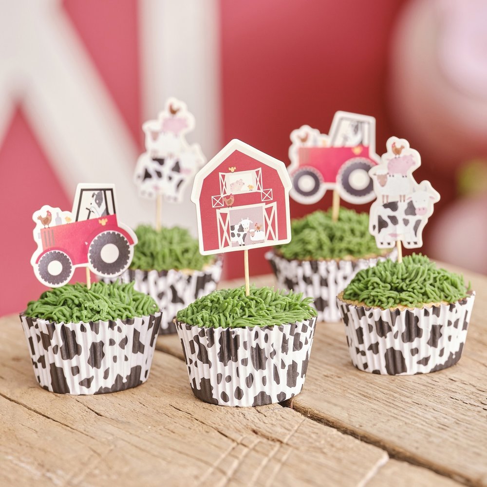 Farm Friends Cupcake Toppers - 12 stuks - Boerderijdieren