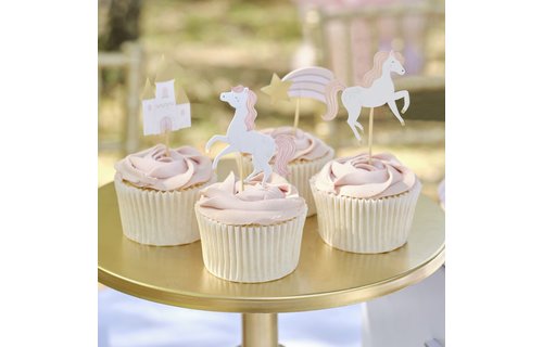 Princess Cupcake Toppers - 12 stuks - Prinsessenfeest