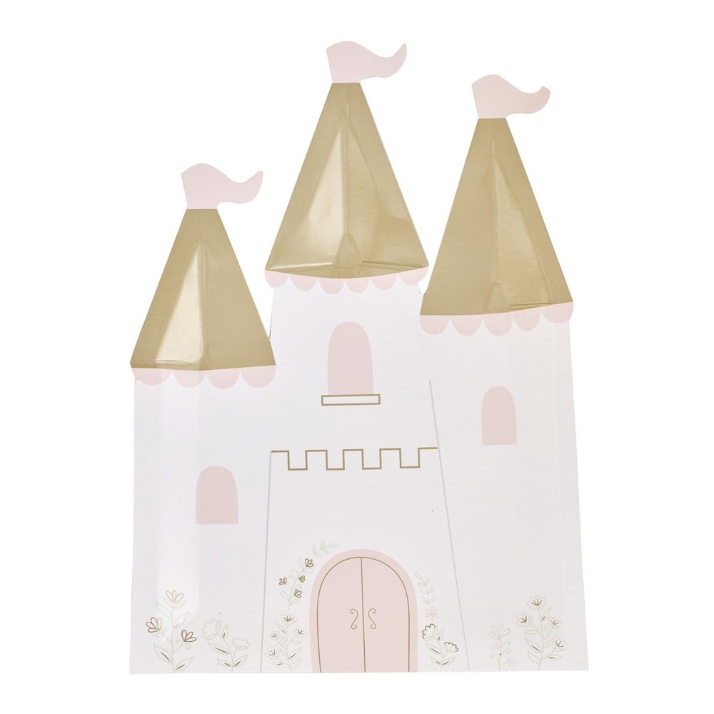 Princess Kasteel Borden - 8 stuks - Prinsessenfeest