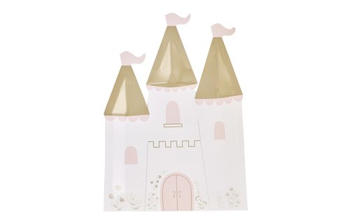 Princess Kasteel Borden - 8 stuks - Prinsessenfeest