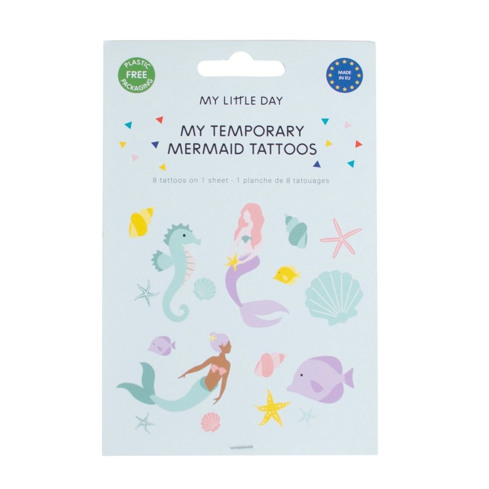 Mermaids Plaktatoeages - Vel met 8 - Zeemeermin