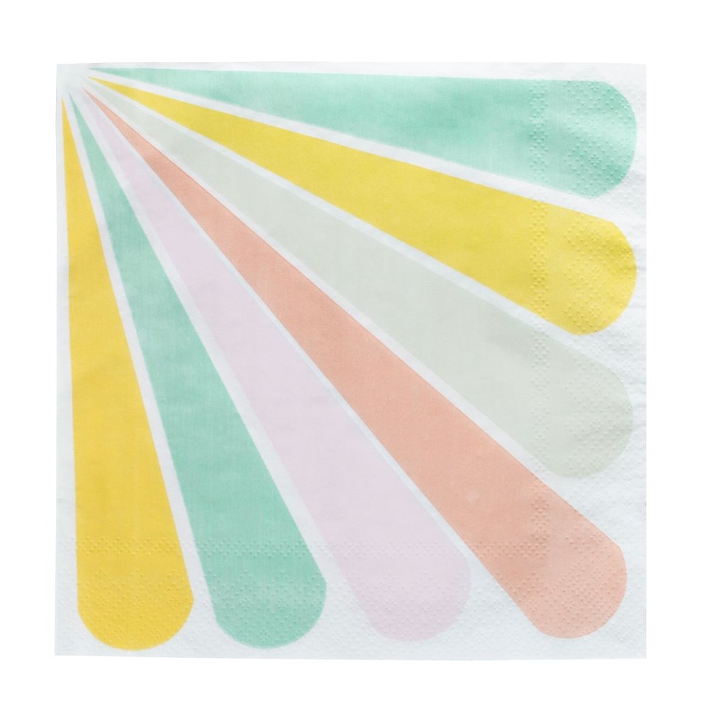 Pastel Color Wheel Servetten - 20 stuks