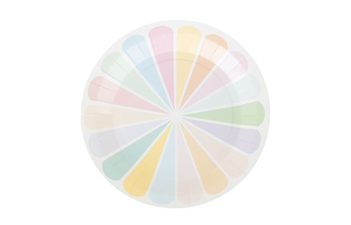Pastel Color Wheel Borden - 8 stuks
