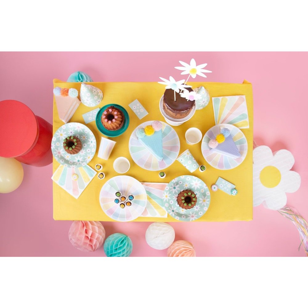 Pastel Color Wheel Bekers - 8 stuks