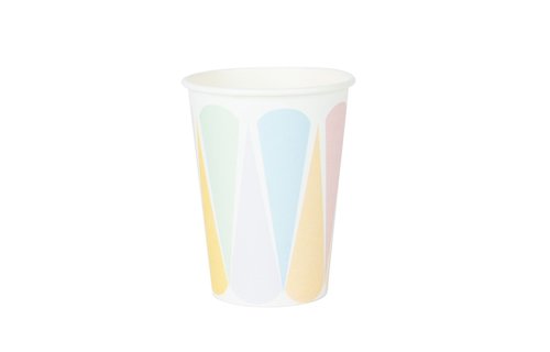 Pastel Color Wheel Bekers - 8 stuks