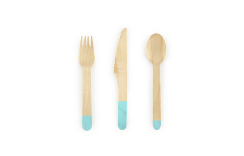 Houten Bestek Set (Mint) - 18 stuks - Tafelgerei