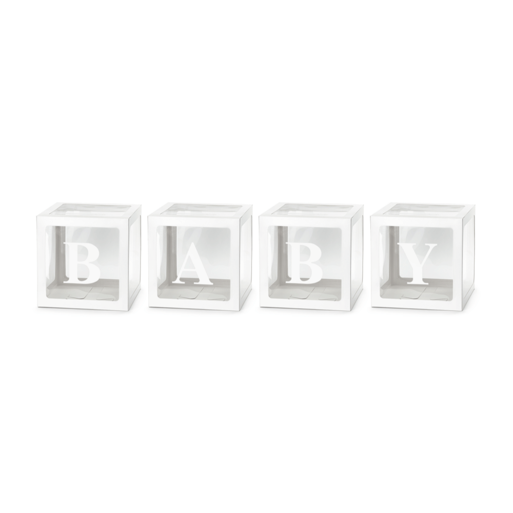 Ballon Boxen BABY (Transparant) - Set van 4 - Ballondecoratie