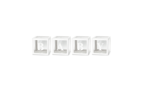 Ballon Boxen BABY (Transparant) - Set van 4 - Ballondecoratie