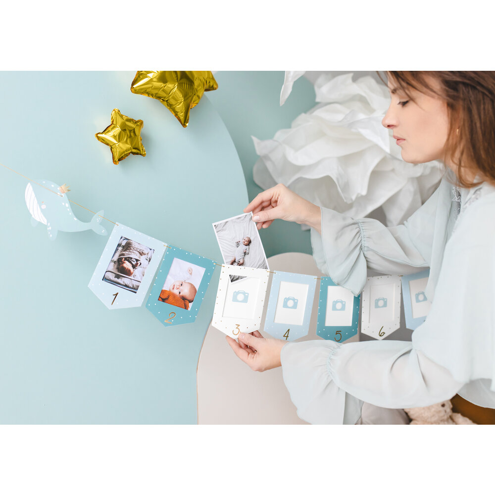 Fotoframes Slinger Maanden Eerste Jaar (Blauw) - per stuk