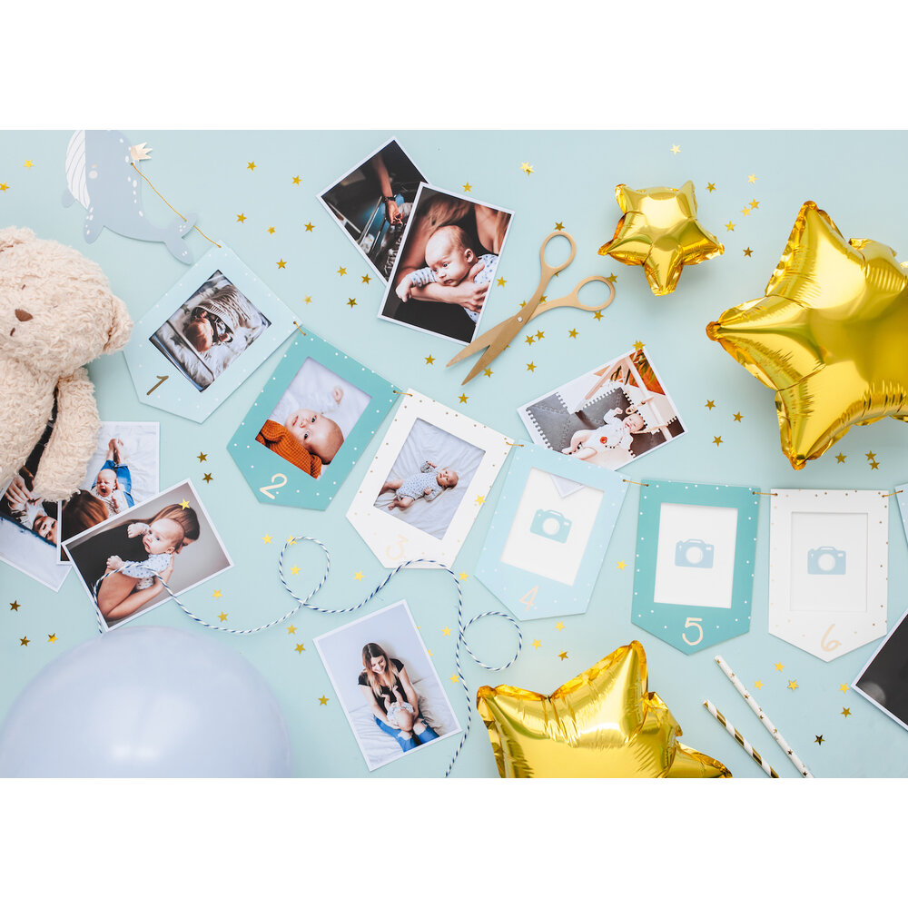 Fotoframes Slinger Maanden Eerste Jaar (Blauw) - per stuk