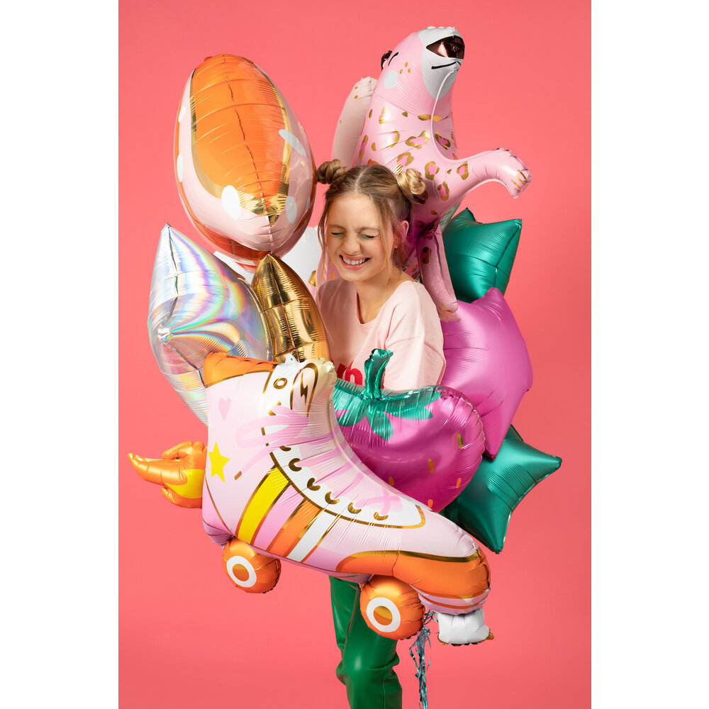 Roller Skate (Rolschaats) Folieballon (Supershape) - per stuk - Fun Lovin