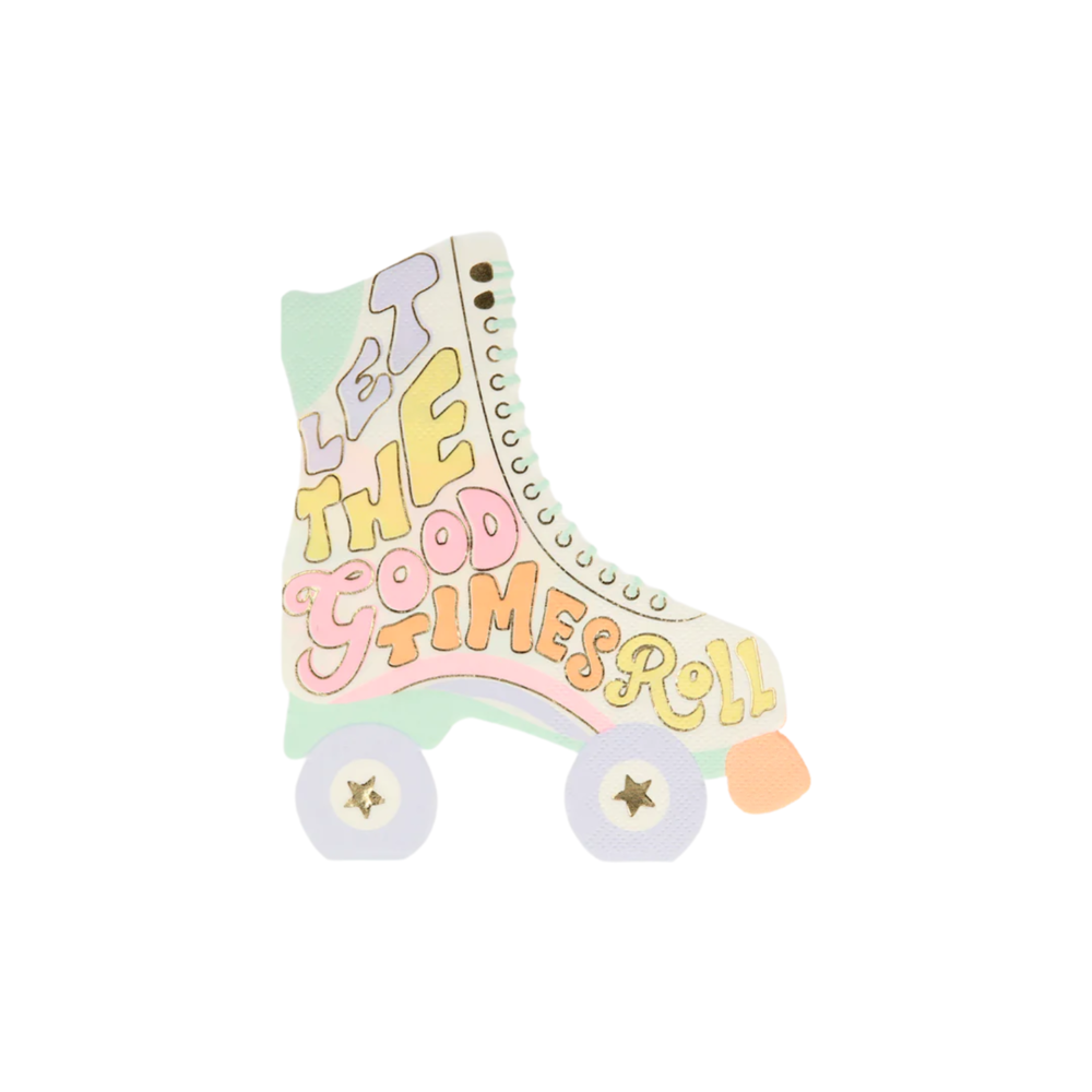 Roller Skate (Rolschaats) Servetten - 16 stuks - Fun Lovin