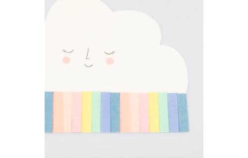Regenboog Wolkje Servetten - 20 stuks - Rainbow Cloud & Sun