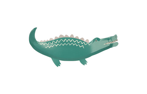 Krokodil Borden - 8 stuks - Safari Animals Meri Meri
