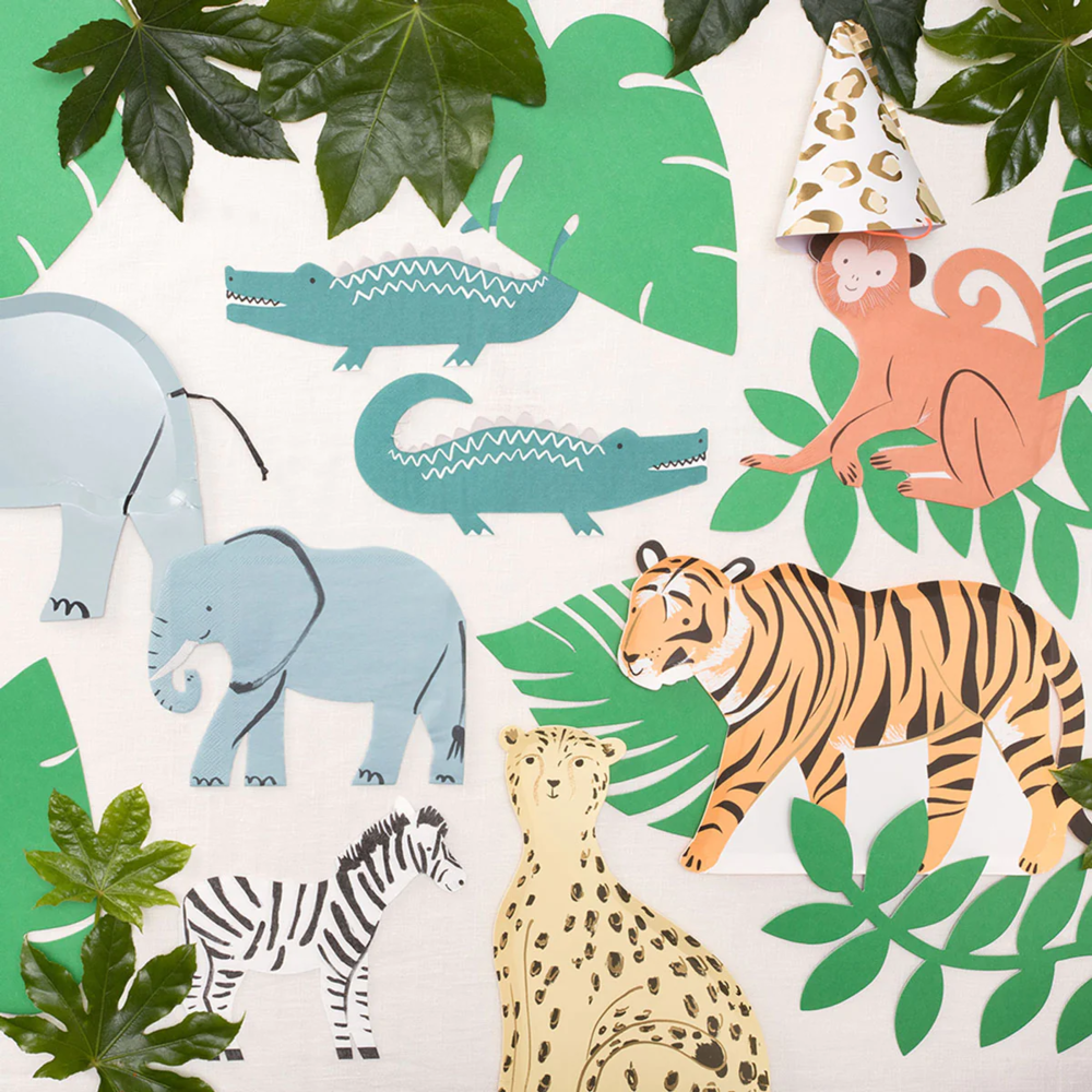 Tijger Borden - 8 stuks - Safari Animals Meri Meri