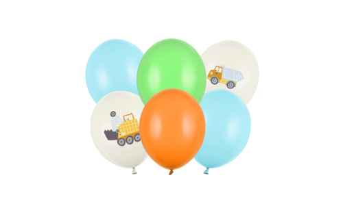 Constructie Voertuigen Ballonnen - 6 stuks