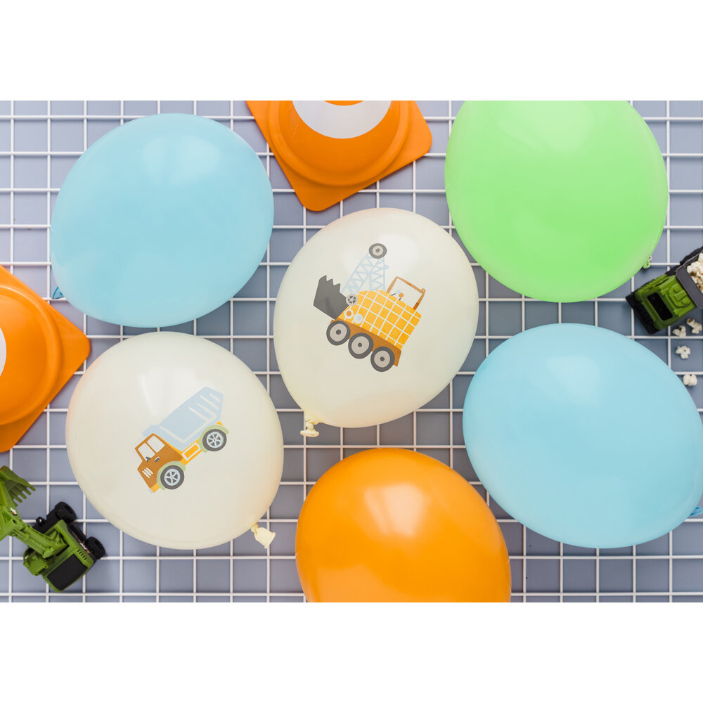 Constructie Voertuigen Ballonnen - 6 stuks