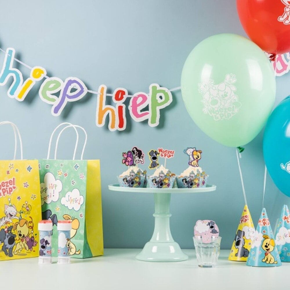Woezel en Pip Bellenblaasstickers - 6 stuks - Woezel & Pip Feest