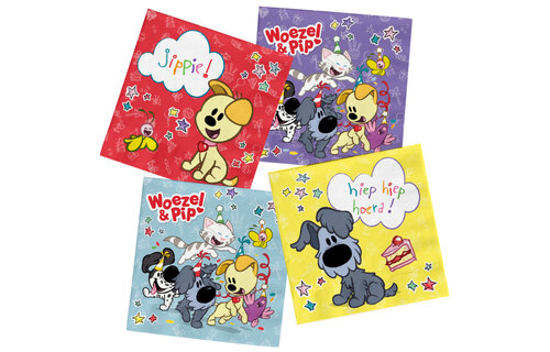 Woezel en Pip Servetten - 20 stuks - Woezel & Pip Feest