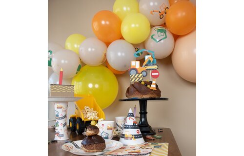 Bouwplaats Taarttoppers - Set van 8 - Construction Party