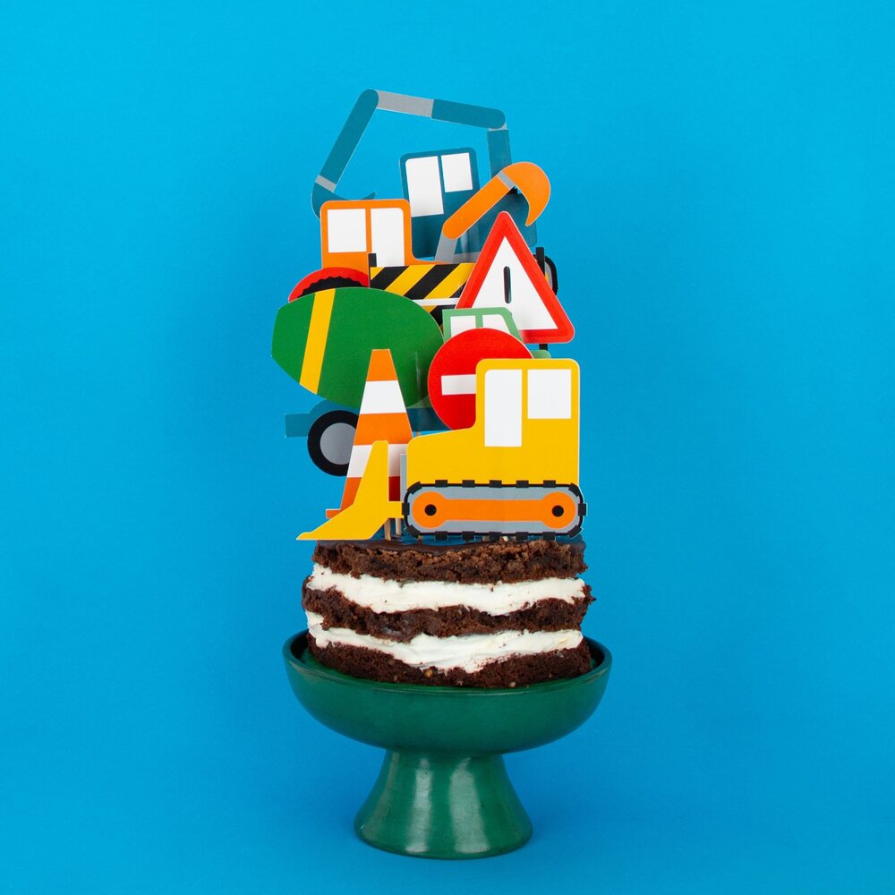 Bouwplaats Taarttoppers - Set van 8 - Construction Party