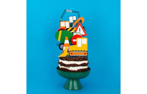 Bouwplaats Taarttoppers - Set van 8 - Construction Party